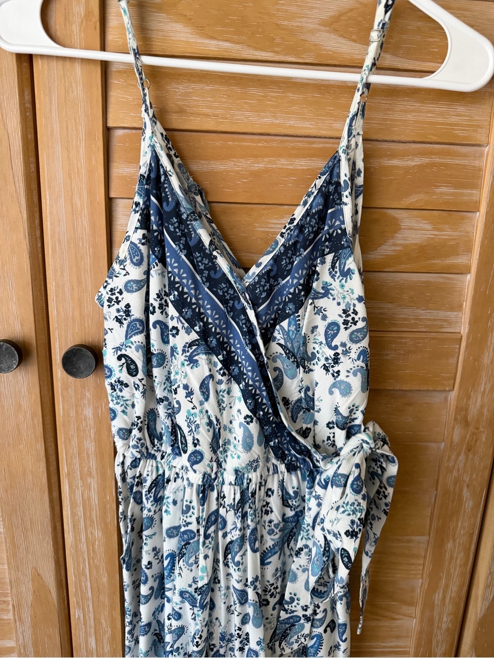 Japna Blue and White Floral Wide-Leg Jumpsuit - Picture 2 of 4